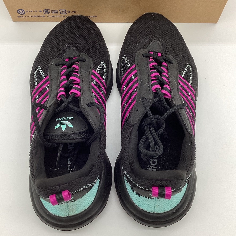1956. Adidas Low Pro “Cool Gymshoe” Black, Light Turquoise & Fuchsia Size 9 EUC - Picture 4 of 6